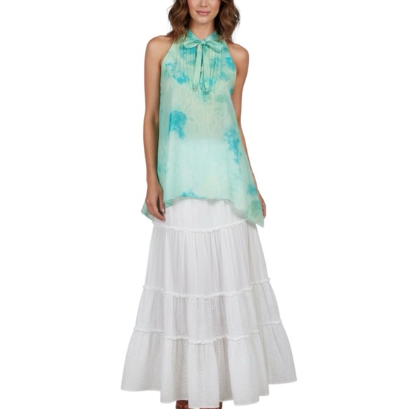 Aratta Watercolor Semisheer Lightweight Sleeveless Blouse Size XS NWT - Picture 2 of 15